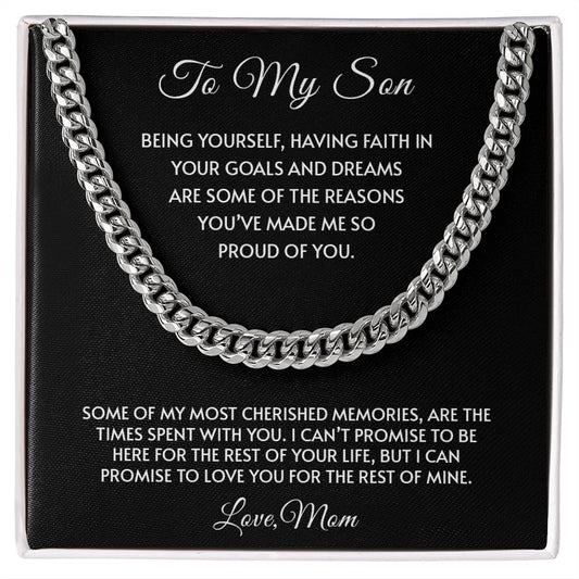 To My Son | Cuban Link Chain