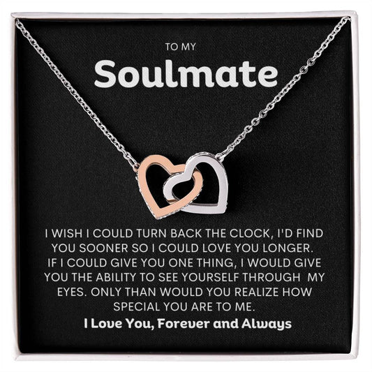 To My Soulmate | Interlocking Hearts necklace